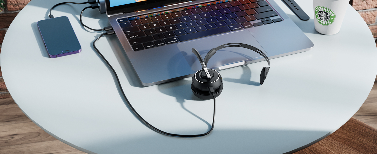 work from home headset wireless office headset with usb wireless noise canceling headset with mic