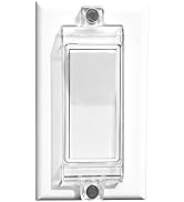 Magnetic Switch Covers, ILIVABLE Light Switch and Outlet Cover for Flat Modern Switches (Clear, 8...