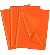 NEBURORA Orange Tissue Paper for Gift Bags 60 Sheets Orange Wrapping Tissue Paper Bulk 14 X 20 In...