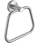 DIYZON Bath Towel Ring, Bathroom Hardware Towel Holder, Brushed Nickel Towel Ring for Bathroom, M...