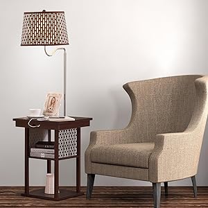 Brightech - Madison LED Floor Lamp with USB Charging Ports - Mid Century Modern