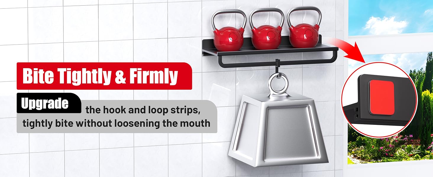 Bite Tightly & Firmly Upgrade the hook and loop strips,tightly bite without loosening the mouth