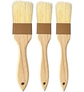 Pastry brush,Basting brush for Cooking,Natural Bristle BBQ Brush for Oil & Sauce,Wooden Handle Fo...