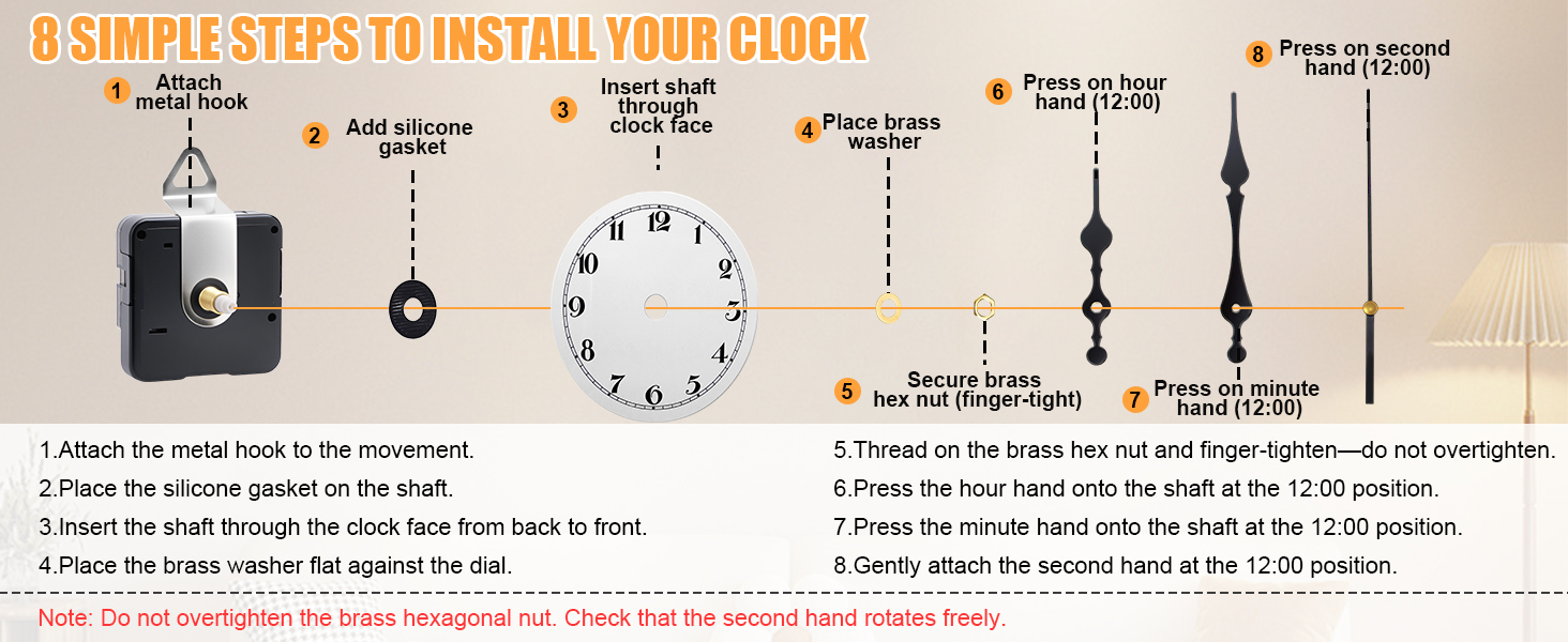 Quartz Clock Movement Repair Kit