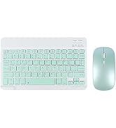 Wireless Bluetooth Keyboard and Mouse Combo, Ultra-Thin 2.4 GHz Wireless Keyboard and Mouse for i...