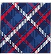 LeZakaa 50Pcs Independence Day Paper Napkins, Red Blue Plaid Patriotic Cocktail Beverage Napkins,...