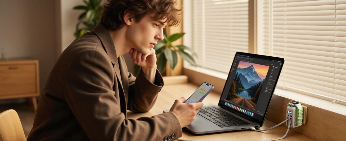 Durable Nylon Cables and 5-Device Simultaneous Charging, No More Messy Cables!