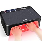MEKK UV LED Nail Lamp - Luxury Cordless UV Light for Gel Nails with Red Light Skincare,4+2 Timer ...