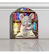 Mouse Reading Book, Wall Decor Sticker Decal, Kids Room, Classroom, Home, Bedroom, Bookcase, Book...