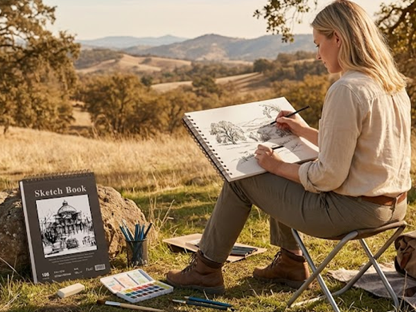 large hardcover sketchbook for outdoor sketching