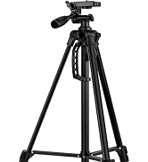 EMEET Phone Tripod Stand, 55.5in Tall Adjustable Floor Mount for Cell Phones, 360° Pan Tilt Head,...