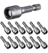 12pcs 5/16 Nut Driver Set, 8mm Hex Strong Magnetic Power 5/16 Drill Bit Nut Driver Set Socket Ada...