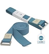 Yoga Straps 1.8M or 2.5M, Durable Cotton Yoga Straps for Stretching, Adjustable Yoga Belt Strap f...