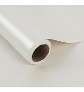 LaRibbons White Wrapping Paper Jumbo Roll, Solid Color Pearly-Lustre Design | 30 Inch x 33 Feet J...