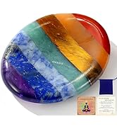 NUKAYAI Thumb Worry Stone Crystals and Healing Stones for Anxiety 7 Chakra Natural Meditation Acc...