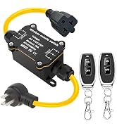 20 Amp Remote Control Plug Outlet,110V Remote Control Power Switch | IP67 Waterproof Wireless On/...