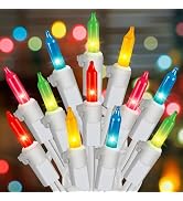 Hopolon 2PACK 50Count Easter String Lights,Christmas Lights Plug in,13FT Incandescent Pastel Mini...