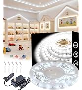 Led Strip Lights for Bedroom Dimmable 20 FT 360 LEDs Rope Light Flexible Super Bright White Tape ...