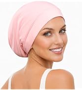YFONG Silk Bonnet for Sleeping Women Men, Real Mulberry Silk Lined Sleep Cap, No More Frizzy Tang...