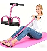 New Pedal Resistance Band with Handle, Natural Rubber Foot Resistance Bands with Handles, 6-Tube ...