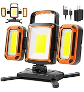 SYLSTAR 3-in-1 Modular Rechargeable Work Light, 50W 5000LM Portable LED Work Lights with Detachab...