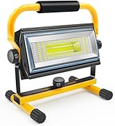 Tresda 100W COB Rechargeable Work Light, 7000LM Cordless LED Work Lights, Waterproof Portable Flo...