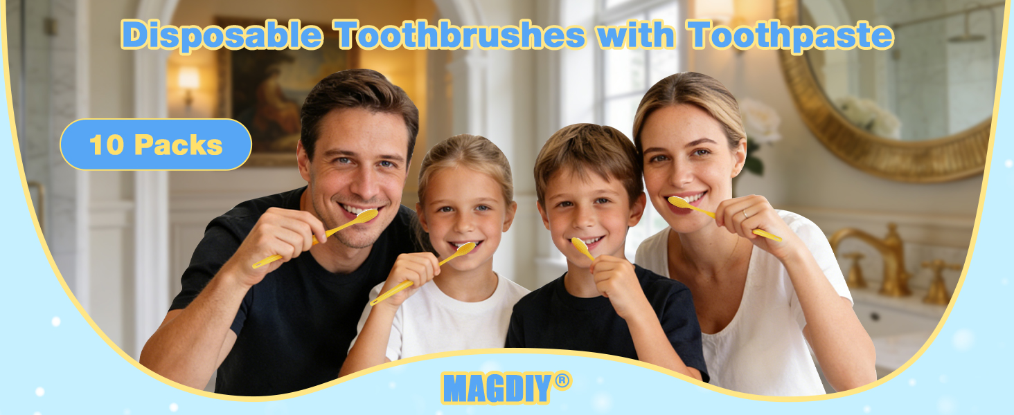 Disposable Toothbrushes with Toothpaste