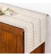 Socomi Boho Table Runner Summer Farmhouse Rustic Macrame Seasonal Long Woven Cotton Linen Small C...