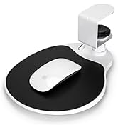 EHO Clamp on Mouse Platform, Clip on Mouse Pad Rotating 360 Degree, Ergonomic Mouse Tray Attachme...