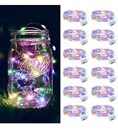 12 Pack Fairy Lights Battery Operated, 7ft 20 Mini LED Fairy Lights Silver Wire Twinkle Lights fo...