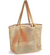 TOPBAG Mesh Beach Tote Bag Womens Shoulder Handbag,Tote Bag for Women Large Foldable Mesh Swimmin...