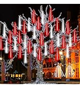 2 Pack Christmas Decorations Lights Outdoor, Extendable Meteor Shower Lights with Timer, Total 38...
