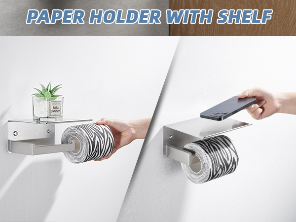 PAPER HOLDER WITH SHELF