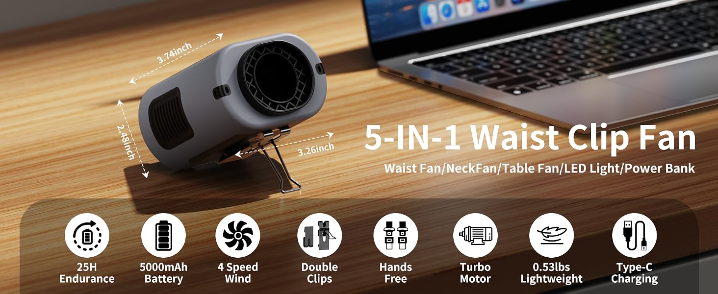 socool waist clip fan