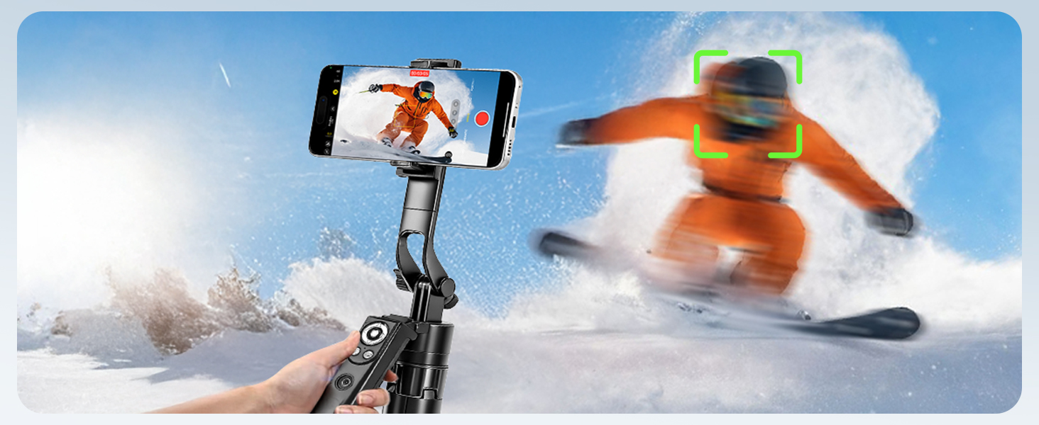 Auto face tracking tripod for iPhone with light