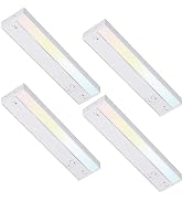 TORCHSTAR LED Under Cabinet Lighting 3CCT, 12 Inch 8W 540LM, Hardwired & Plug-in, 3 Color Selecta...