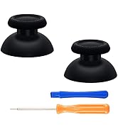 eXtremeRate Black Replacement Thumbsticks for PS5 Controller, Custom Analog Stick Joystick Compat...