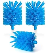 MOSOLAN 2-in-1 Bottle Brush Refills, Replacement Brush Heads, Breezy Blue, 3 Pack