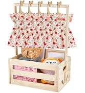 HOBBIESAY Wooden Baby Shower Crate Closet 13.38 x 9.05 Inches Welcome Gift Basket with Handle and...