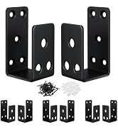 Door Barricade Brackets,8Pack Heavy Duty Door Security Bar, Open Security Bar Holder U Brackets, ...