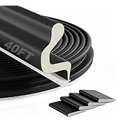 Bantie New Upgraded 40FT Kerf V-Shaped Weather Stripping Door Seal Soundproof Weather Strips Door...