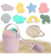 11Pcs Baby Beach Toys, Silicone Beach Toys, Baby Beach Essentials, Travel Friendly Beach Set, 1 B...