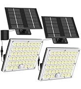 HLCZLUZ Solar Lights Outdoor Waterproof Motion Sensor Security Lights, Upgraded Convex Lens 150% ...