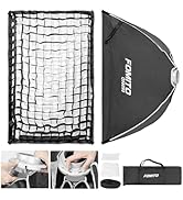 FOMITO 23.6" x 35.4" Quick Release Strip Softbox 60x90cm Rectangular Bowens Mount Light Box with ...