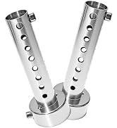 YSFER 2 PCS Motorcycle Exhaust Silencers, 35 MM Motorbike Muffler Insert Heat-Resistant Baffle Si...