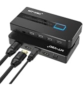 MT-VIKI KVM Switch HDMI 2 Port Boxes, 4K@30Hz USB HDMI KVM Console for 2 PCs Share 1 HD Monitor a...