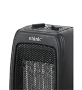 shinic Space Heater for Indoor Use, 1500W/900W Ceramic Space Heater, 1s Fast Heat, Overheat and T...