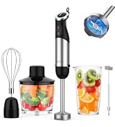 KOIOS 1000W 12-Speed 5 in 1 Hand Mixer Stick Blender with 304 Stainless Steel Blade, Food Process...