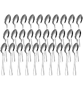 Suwimut 30 Pieces Demitasse Espresso Spoons, Mini Coffee Spoon, 4.4 Inches Stainless Steel Small ...