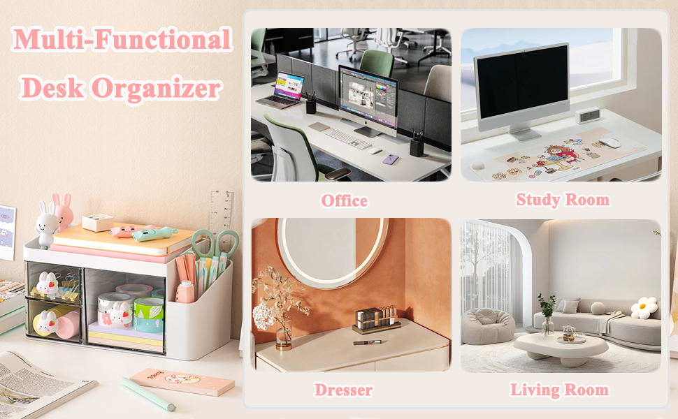 containers compartment workspace note drawer cute organizers organization supplies decor women